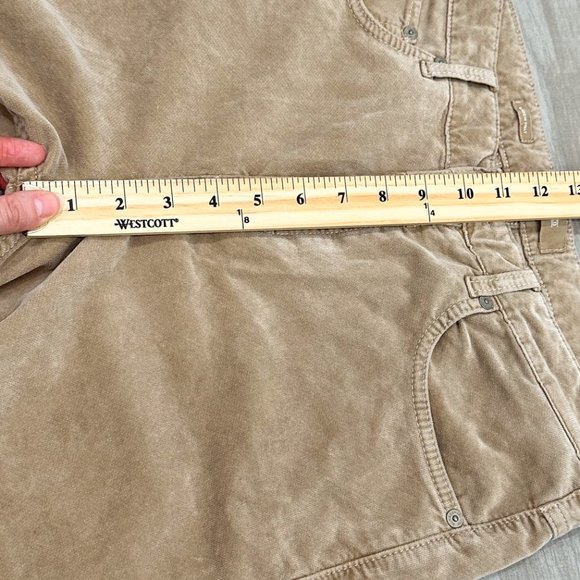 Closed Baylin High-Rise Slim Fit Flare Corduroy Velvet Jeans in Cement Beige Tan - Picture 11 of 15